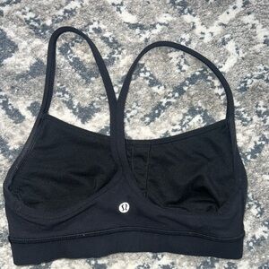 LULULEMON Flow Y Bra Nulu Light Support A–C Cups BLACK Size 4